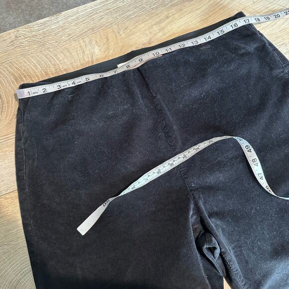 Soft Surroundings Corduroy Pull On Flare Pants Black XL Petite - Picture 7 of 9